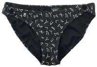 Black Premium by EMP - Bikinibroekje met runen - Bikini Slip - Vrouwen - zwart
