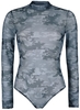 Black Premium by EMP - Black Semi-Transparent Body with Camouflage Pattern - Lichaam - Vrouwen - zwart