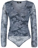 Black Premium by EMP - Black Semi-Transparent Body with Camouflage Pattern and V-Neckline - Lichaam - Vrouwen - camouflage