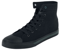 Black Premium by EMP - Black Sneakers with Embroidered Anchor and Coloured Details - Sneakers high - Mannen - zwart