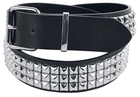 Black Premium by EMP - Black Three-Row Studded Belt - Riem - Unisex - zwart