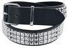 Black Premium by EMP - Black Three-Row Studded Belt - Riem - Unisex - zwart