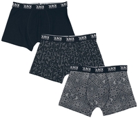 Black Premium by EMP - Boxershorts - Set van 3 met runenprint - Boxers - Mannen - donkergrijs zwart