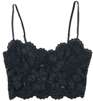Black Premium by EMP - Bustier aus schwarzer floraler Spitze - Bustier - Vrouwen - zwart