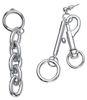Black Premium by EMP - Carabiner Chain - Oorbel - Vrouwen - zilverkleurig