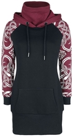 Black Premium by EMP - Kapuzenkleid mit keltischen Ornamenten - Korte jurk - Vrouwen - zwart