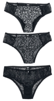 Black Premium by EMP - Midnight Confessions - Panty - Vrouwen - zwart grijs