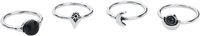 Black Premium by EMP - Moons - Ring - Vrouwen - zilverkleurig