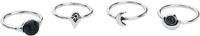 Black Premium by EMP - Moons - Ring - Vrouwen - zilverkleurig