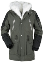 Black Premium by EMP - Nonchalante winterjas met imitatiebont - Winterjas - Mannen - olijf zwart