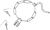 Black Premium by EMP - Padlock - Armband Set - Vrouwen - zilverkleurig