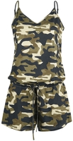 Black Premium by EMP - Short Green Jumpsuit with Camouflage Pattern - Jumpsuit - Vrouwen - groen