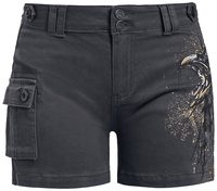 Black Premium by EMP - Short met ravenprint - Korte broek - Vrouwen - grijs