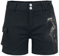 Black Premium by EMP - Short met ravenprint - Korte broek - Vrouwen - zwart