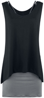 Black Premium by EMP - Two in One Dress - Korte jurk - Vrouwen - zwart antraciet
