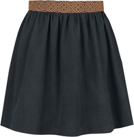 Black Premium by EMP - Uitlopende rok met Keltische knoopversiering - Korte rok - Vrouwen - zwart