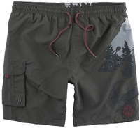 Black Premium by EMP - Zwemshort met print - Zwembroek - Mannen - grijs