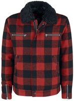 Brandit - Falcon Jacket Men Check - Tussenseizoensjas - Mannen - rood zwart