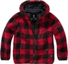 Brandit - Kids Teddyfleecejacket - Jas - Unisex - rood zwart