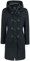 Brandit - Long Dufflecoat - Wollen jas - Vrouwen - zwart