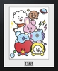 BT21 - Characters Stack - Ingelijste Afbeelding - Unisex - meerkleurig