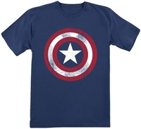 Captain America - Kids - Beschadigd schild - T-shirt - Unisex - blauw