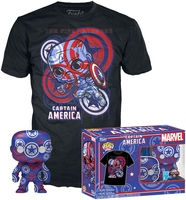 Captain America - Marvel Patriotic Age - Captain America (Art Series) - Pop! & Tee - Funko Pop! - Mannen - multicolor