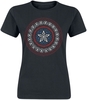 Captain America - Ornamental Shield - T-shirt - Vrouwen - zwart