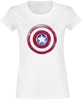 Captain America - Shield - T-shirt - Vrouwen - wit