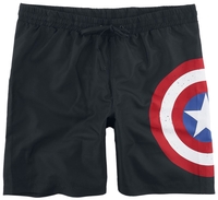 Captain America - Shield - Zwembroek - Mannen - zwart