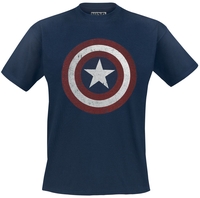Captain America - Shield Logo - T-shirt - Mannen - navy