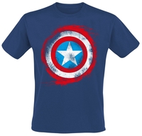 Captain America - Shield Logo - T-shirt - Mannen - navy