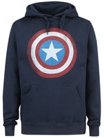 Captain America - Shield Logo - Trui met capuchon - Mannen - navy
