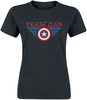 Captain America - Team Cap - T-shirt - Vrouwen - zwart
