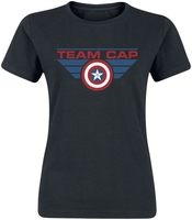 Captain America - Team Cap - T-shirt - Vrouwen - zwart