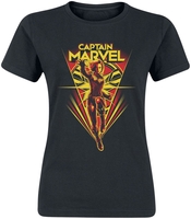 Captain Marvel - Flying - T-shirt - Vrouwen - zwart