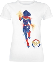 Captain Marvel - Painted - T-shirt - Vrouwen - wit