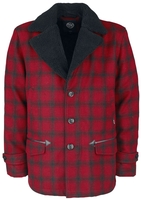 Chet Rock - Korte houthakkersjas - Winterjas - Mannen - rood zwart