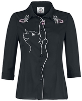 Dancing Days - Snow Bird Shirt - Blouse - Vrouwen - zwart