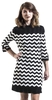 Dancing Days - Vanilla Dress - Korte jurk - Vrouwen - zwart wit