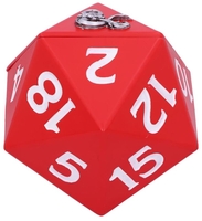 Dungeons and Dragons - D20 Dice Box - Bewaardoos - Unisex - rood