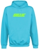 Eilish,  Billie - Distorted Photo Racer Logo - Trui met capuchon - Mannen - azuurblauw