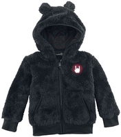 EMP Basic Collection - Flauschige Kapuzenjacke - Jas - Unisex - zwart
