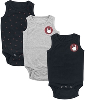 EMP Basic Collection - Kids grau/schwarzes 3er Pack Bodies - Body - Unisex - grijs zwart