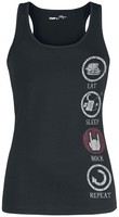 EMP Stage Collection - Hemdje met print voorop - Top - Vrouwen - zwart