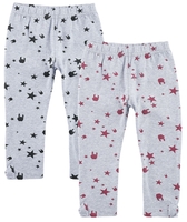 EMP Stage Collection - Kids Doppelpack Leggings mit Rockhand und Sternen - Leggings - Vrouwen - zwart grijs