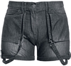 EMP Stage Collection - Korte broek met rock hand borduurwerk - Korte broek - Vrouwen - zwart