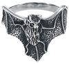 etNox - Bat - Ring - Unisex - zilverkleurig