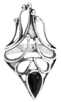 etNox - Black Onyx - Ring - Vrouwen - zilverkleurig