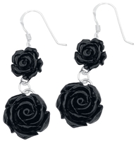 etNox - Black Roses - Oorbel - Vrouwen - multicolor